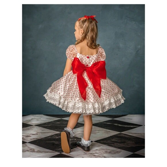 NWT Bitty Bundles of Joy M.Joy Handmade "Be Mine" Valentine Hearts Dress Size 10 - Picture 3 of 13